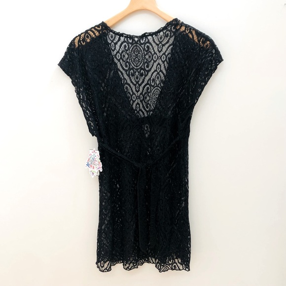 BECCA by Rebecca Amore Black Lace Tunic Coverup NWT - Picture 3 of 7